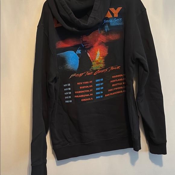 Black Hoodie with Large Lil Tjay Graphic Design - Picture 3 of 3